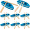 MHYGKTXRA 8 Sets Mini Rowboat Mini Resin Tiny Boat with Oars for Fairy