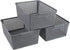 Farmoon Grey Plastic Weave Organizer Basket, 3 Packs of Plastic Storage Baskets