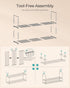 2-Tier 12-15 11.8 36.2 14.6 Inches, ULSA012G01 SONGMICS Shoe Rack, Shoe Organizer, Metal Storage Shelf, Upright