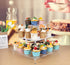 Gonice 3 Tier Acrylic Display Riser, Display Stand for Amiibo Funko POP Figures, Corner Shelf for Living Room