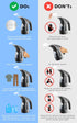 HiLIFE Portable Handheld Clothes Steamer, 240ml Capacity, 700W, Strong Steam for Home, Office, and Travel