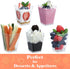 5 Oz-Plastic-Dessert-Cups: 30 Pack SHOPDAY Square-Clear-Cup-with-Spoons, Small Parfait-Cup Mini Plastic Appetizer