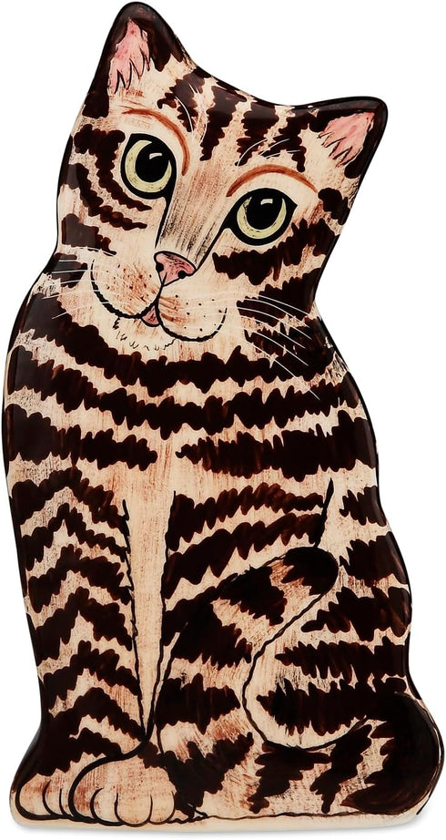 Pavilion Gift Company Small Brown Tabby Vase, 8-1/2-Inch Tall - Rescue Me Now