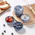 Selamica Ceramic Mini Dipping Bowls Set of 6, 3 inch Soy Sauce Dishes for Side Dishes, Appetizers, Vintage Blue
