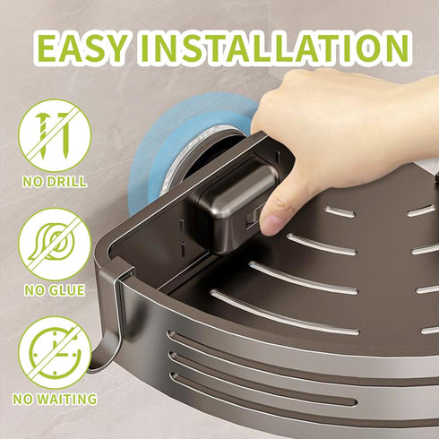 shengtianvdi 6 Shower Caddy Suction Cup, No Drilling Rustproof Bathroom Shower Shelf,Corner Shower Shelves