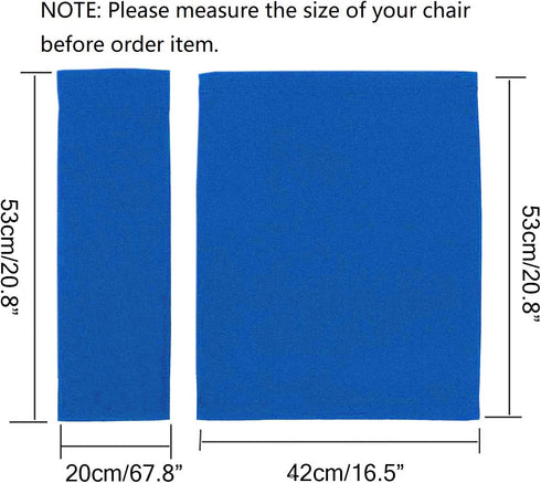 2 Set 20cm 52cm 52cm 41cm STAY GENT Replacement Cover Canvas for Directors Chair, X + X Blue