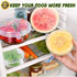 JIGUOOR Silicone Stretch Lids, 6 Pack Reusable Silicone Lids, Durable Food Storage Silicone Covers for Bowl, 6 Sizes to Meet Most Containers to Keep Food Fresh, Microwave Safe - Easy Clean by JIGUOOR