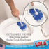 2 Pack, LOLA Classic Toilet Brush w/Under-The-Rim Scrubber, Deep Cleans The Entire Toilet Bowl, Non-Slip Handle