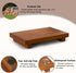HGF Oak Wood Riser Bathroom Counter Organizer, 9''X6'' Farmhouse Vanity Tray for Candle Plant, Kitchen Countertop Decor
