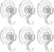 VIS'V Large Clear Wreath Hanger, Heavy Duty Suction Cup Hooks 22 LB Removable Window Glass Door Wreath Holder - 6 Pcs