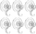 VIS'V Large Clear Wreath Hanger, Heavy Duty Suction Cup Hooks 22 LB Removable Window Glass Door Wreath Holder - 6 Pcs