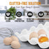 Flexzion 12 + 6 Cups Ceramic Egg Holder - 18 Porcelain Egg Tray Container for Refrigerator Countertop Display