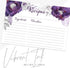 Floral Recipe Cards from Dashleigh, 48 Double-Sided Water-Resistant Cards, 4x6 inches (Violet Purple)