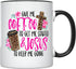 YouNique Designs Coffee & Jesus Christian Mug, 11 Ounces, Black Handle, Scripture Coffee Mug for Women