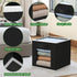 Cube Storage Bins - Fabric Shelves for Closet Organization, Foldable Storage Bins for Clothes, Set of 6, Black