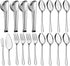 Pleafind 18-Piece Stainless Steel Serving Utensils Set, Includes Spoons, Forks, Tongs, Pie Server for Parties
