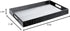 17.5"x12" Home Redefined Silver & Black Glossy Crocodile Faux Leather Serving Tray Beautiful Modern Elegant Decorative