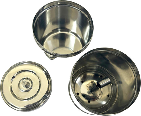 South Indian Stainless Steel Coffee Maker, Convenient 6-7 Cup Coffee Maker, Decoction Maker Brewer Dripper, Coffee