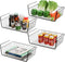 Tebery 4 Pack Black Under Shelf Wire Basket, Hanging Storage Baskets for Kitchen Pantry & Desk
