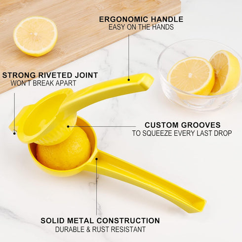 JIEJIE Lemon Squeezer - Lemon Juicer - Metal Manual Hand Juicer Tool, Lemon & Lime Squeezer,Kitchen Tools for citrus