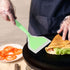 Shappy 2 Pcs Wide Silicone Spatula - Tamagoyaki Shovel Turner Nonstick Fried Shovel Fish Spatula for Nonstick Cookware