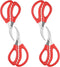 4PCS Red Seafood Scissors - Multifunctional Stainless Steel Crab Leg Crackers for