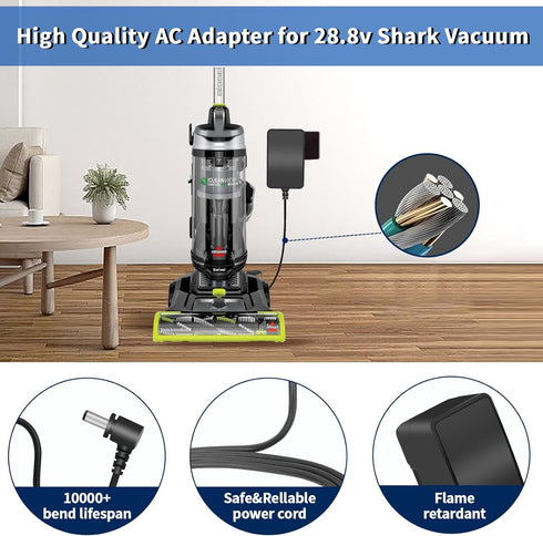 Charger for Shark IONFlex F60 F80 F30 IF250 IF200 IF201 IF202 IF281, Compatible with Shark IR101 ION F80 IR100 IR141