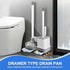 Silkyhose 2 Pack Set, 3 1 Combo(2) Toilet Brush and Plunger in Toilet Bowl Brush and Holder with Crevice Cleaning Brush