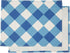 Set of 6 Blue and White Plaid Cloth Placemats, Washable Table Mats with Buffalo Design for Dining Table