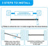 Shower Curtain Rod, 28-48 Inch Adjustable Tension Rods, 1" Diameter, No Drilling, Black