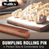 Walfos French Rolling Pin Set, Natural Wooden Baking Dough Rollers (8inch, 15.7inch) for Pizza, Pie, Pasta