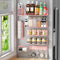 IYEBAU Magnetic Spice Rack for Refrigerator,8 Pack Magnetic Fridge Shelf, Moveable Spice Organizer
