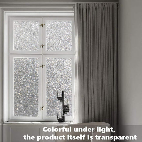 Finnez Frosted Glass Window Privacy Film - Electrostatic Privacy Protection Stickers for Home Living Room