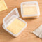2 Pack Sliced Cheese Container for Fridge, Clear Plastic Butter Block Cheese