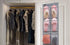 2 Pack Closet 6 Minimalist Black Over The Door Hanging Shoe Holder Organizer with Pockets (Mesh Pockets)