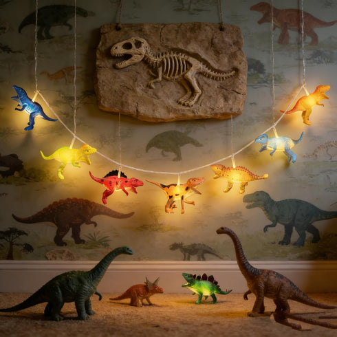 12 Decoration8 LED Dinosaur String Lights Battery Operated Dinosaur Lights String Realistic Looking Dino Light for Boys