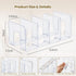 Closet 2 Pack 4 Clear Acrylic Kids Shoe Rack for Organizers and Storage | Small Shoe Rack Sections Toddler Baby Shoe