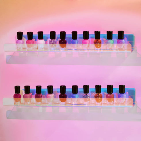15" 4 Pack upsimples Acrylic Shelves for Wall Decor, Display Shelf for Perfume, Skincare, Nail Polish, Wall Organizer