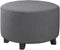 H.VERSAILTEX Ottoman Cover Stretch Ottoman Slipcover Round Ottoman Storage Cover Folding Stool