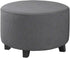 H.VERSAILTEX Ottoman Cover Stretch Ottoman Slipcover Round Ottoman Storage Cover Folding Stool