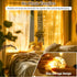 300LED 9.8x9.8Ft 8 HXWEIYE Untangled Curtain Lights, USB Fairy Twinkle String Lights with Remote and DIY Timer, Modes