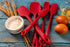KITCHENLOVE 5 Piece Premium Silicone Spatula Set - 600°F Heat Resistant Non-Stick for Baking, Cooking, Mixing - Red