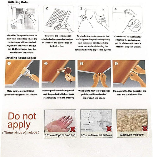 Self Adhesive Brushed Metal Look Film Vinyl, Waterproof Anti Greasy Counter Top Peel Stick Metallic Gloss Shelf Liner