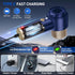 Portable Cordless Car Vacuum Cleaner - 15000 Pa Vacuum & Air Duster, Handheld with LED Light & Multi-Nozzles
