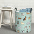 Cute Puppy Dog Round Laundry Hamper Storage Basket for Toys and Clothes Organizer, 62L