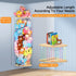 VOMELON Hammock, Stuffed Animal Storage, Wood Soft Toy Shelf with Adjustable Length Nursery Toy Organizer Hanging