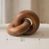 2-Link EOSAHR Decorative Pine Wood Knot Decor Farmhouse Wooden Chain Link Decor for Coffee Table, Side Table & Book