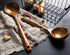 2 Pcs Wooden Spoon Ladle for Cooking, Non Toxic Kitchen Tools, 14 inch Long & 11 inch Large Deep Ladle Set