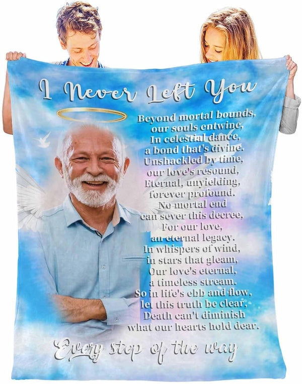 AOFUN Custom Memorial Blanket with Photos, Personalized Blanket in Loving Memory, Custom Picture