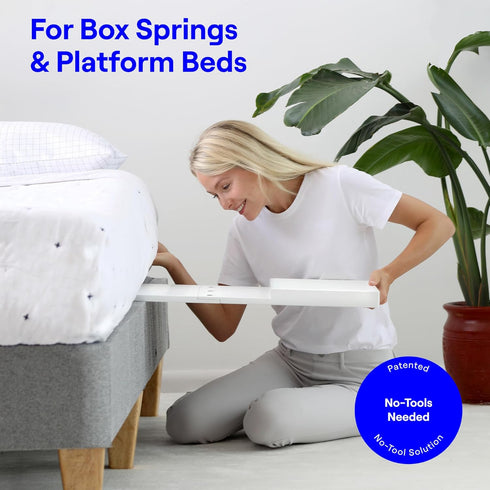 BedShelfie Bedside Shelf for Bunk Bed & Top Bunk, Floating Bed Side Table Tray Storage, College Dorm Essentials - White